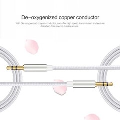 2x 3.5mm Braided Male to Male Stereo Audio AUX Cable Cord for PC iPod CAR iPhone