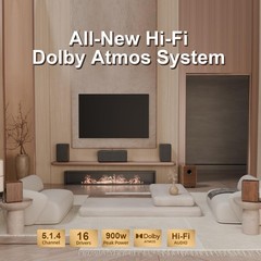 True 5.1.4 Hi-Fi Surround Sound System with Dolby Atmos,