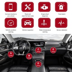 Bluetooth OBD2 Scanner Car Diagnostic Tool Wireless Engine Fault Code Reader