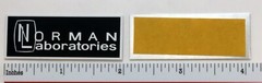 Norman Laboratories Labs Speaker Grill Badge Logo Emblem Custom Made Aluminum