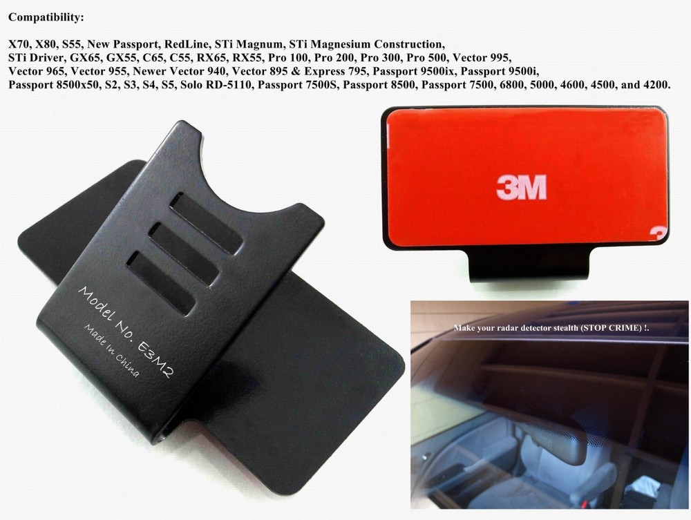 1pc. NEW Permanent Windshield Mount For The Beltronics / Escort Radar Detectors