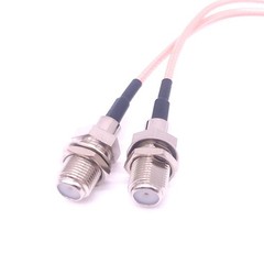 F Type Coax Cable Splitter To F Dual Female 3 Way 50 ohm RG316 Coaxial Cable