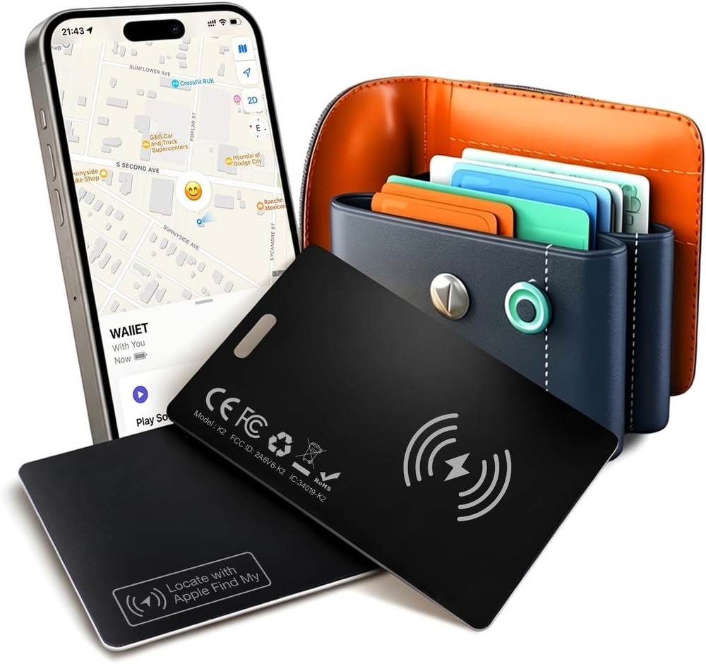 Ultra Slim Air Card Tag: 2025 Mfi Certified Wallet Smart Tracker Card – Compatib