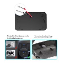 2X 12V Dual USB QC3.0&PD Port Car Fast Charger Socket Power Outlet On-Off Switch