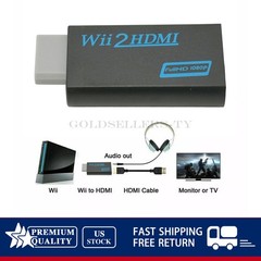 NEW Wii2HDMI Portable For Wii To HDMI Full HD Converter Audio Output Adapter TV
