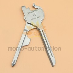 6-in-1 Utili Key Tool Keyring Keychain Gadgets Multifunction Stainless Steel