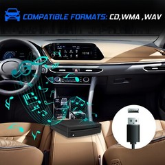 Car External CD Player Car Portable USB Integrated Add-On CD Player Plug n Play