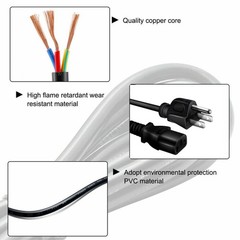 AC Power Cord Cable For Dell PowerEdge R360 R410 R415 R420 R430 R440 R450 Server