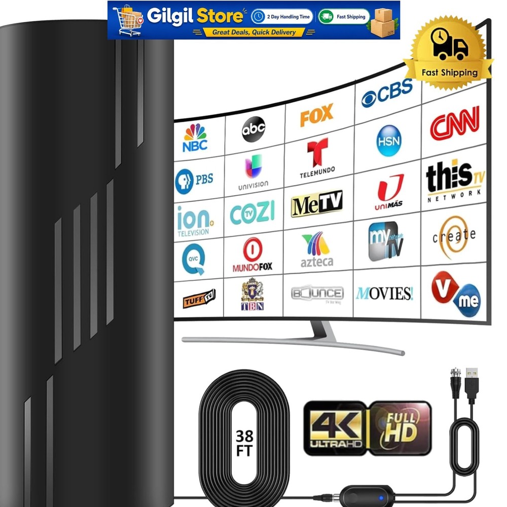 2026 5000+ Mile Digital TV Antenna – Free HDTV with 360° Reception & 8K Support