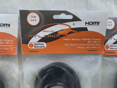 Lot of 3 Atlona 6ft High Speed HDMI Cables 24k Gold Plated Connectors