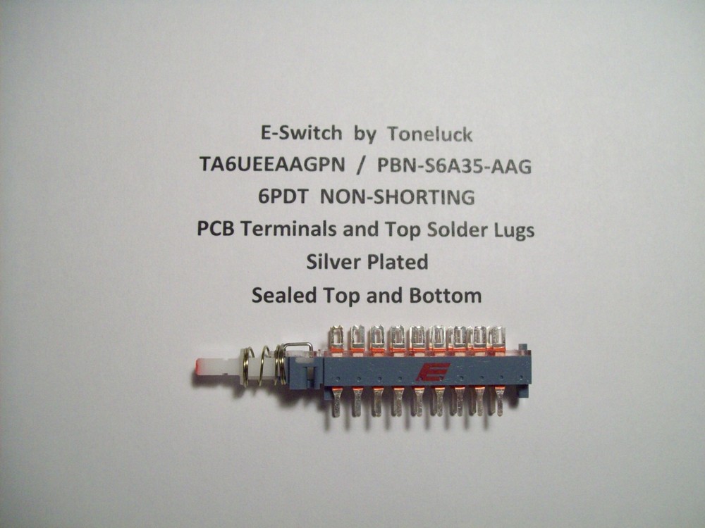 Push Button Switch, 6PDT, PBN-S6A35-AAG, Pioneer, ASG-133 SPEAKER