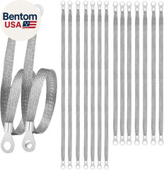 14 Pcs Ground Straps, 10/12 Inch Universal Automotive Braided Ground Strap, Engi