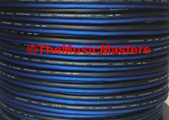 10 Gauge 30′ ft SPEAKER WIRE Blue Black Premium HQ Car Audio Home Stereo Cable