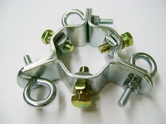 EZ 43-A Adjustable 3 Way Down Guy Wire Ring for up to 2-1/4″ Mast – Heavy Duty