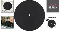 Turntable Platter Mat Black Rubber Silicone Design for Universal to All LP