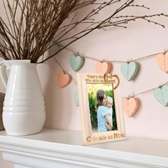 Mom Picture Frame First Mothers Day Gift 9.5 inches x 7.5 inches, wood