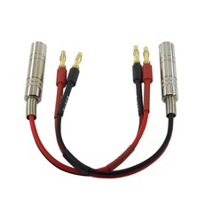 1/4 TS to Banana Plug Speaker Cable 6.35 Mm 1/4 Female Mono Adapter 8″ 2Pack New