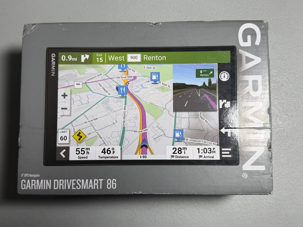 NEW Garmin DriveSmart 86 GPS Navigation System W North America Maps 8″ Traffic