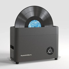 HumminGuru Ultrasonic Vinyl Record Cleaner Bundle with 7″ + 10″ Record Adapters