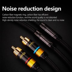 YYTCG 6N OFC RCA Audio Cable 2RCA to 2RCA Gold Plated HiFi Amplifier DVD TV