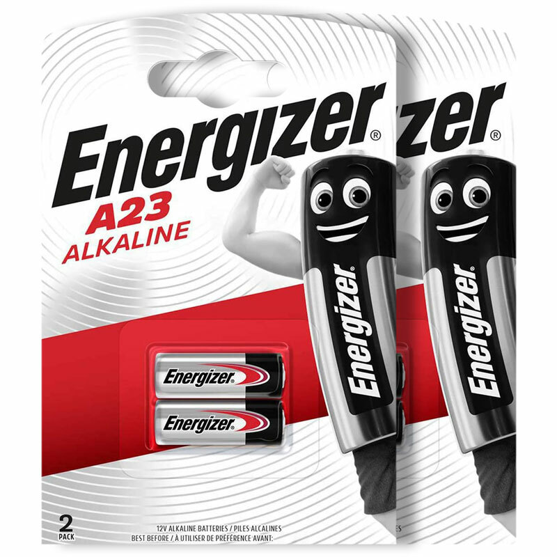 4 x Energizer Alkaline A23 batteries 12V E23A GP23A MN21 V23GA Alarm Pack of 2