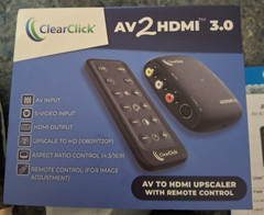 ClearClick AV to HDMI 3.0 Video Upscaler Device AV2HDMI Converter 3rd Generation