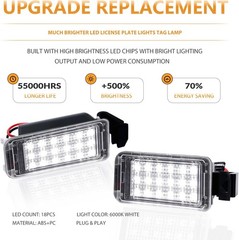 LED License Plate Light For 2010-2013 Chevy Camaro Tag Lamp Assembly, 6000K Whit