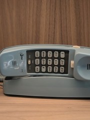 Vintage AT&T Trimline Light Blue 210 Touch Tone Push Button Landline Not Tested
