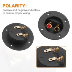 2Pcs Speaker Box Terminal Round Spring Cup Connector Subwoofer Enclosure New