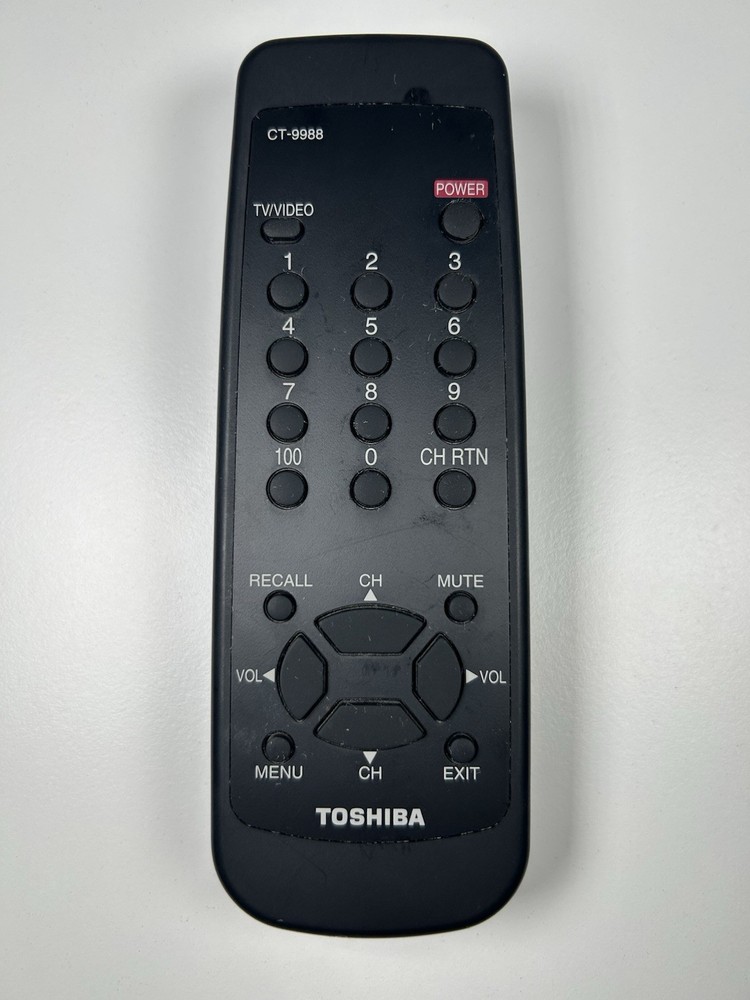 Toshiba CT-9988 Wireless TV/Video Remote Control, Black, Range More Than 10 m