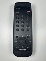 Toshiba CT-9988 Wireless TV/Video Remote Control, Black, Range More Than 10 m