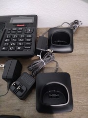 Panasonic Cordless Phone System Answering Machine 4 Handset Bluetooth – READ⏬