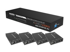 ANI-0104POE-AU 1×4 HDMI PoE 4K60Hz/1080P Cat6 Extender Splitter with 8 Receivers