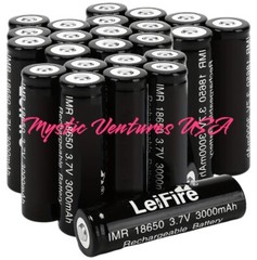 2PCS 3.7V 3000mAh Rechargeable Batteries High Capacity Lithium ion Button top