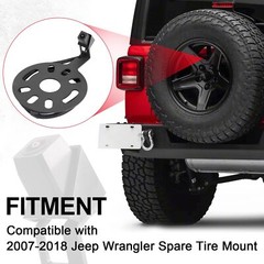 Rear View Backup Camera Kit w/ Spare Tire Bracket For 2007-2018 Jeep Wrangler JK