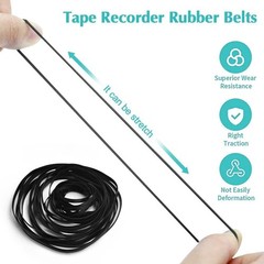 50x Square Rubber Drive Belt Mix Replacement for Cassette Player Recorder Repair