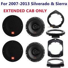 JBL 3-way 6.5″ speakers Front/Rear for 2007-2013 Silverado & Sierra extended cab