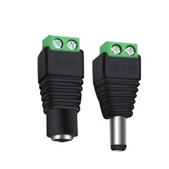 12V DC Male+Female Power Connector 5.5×2.1mm Power Jack Plug Adapter
