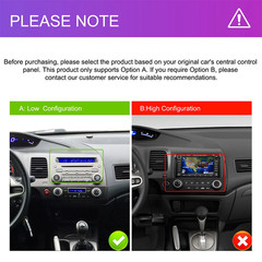 For Honda Civic 2006-2011 Apple CarPlay Android 15 Car Stereo Radio GPS WiFi RDS