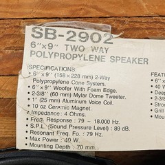 VTG NOS Old School Car Audio Sansui SB-2902 6 x 9 Polypropylene 2 Way Speaker
