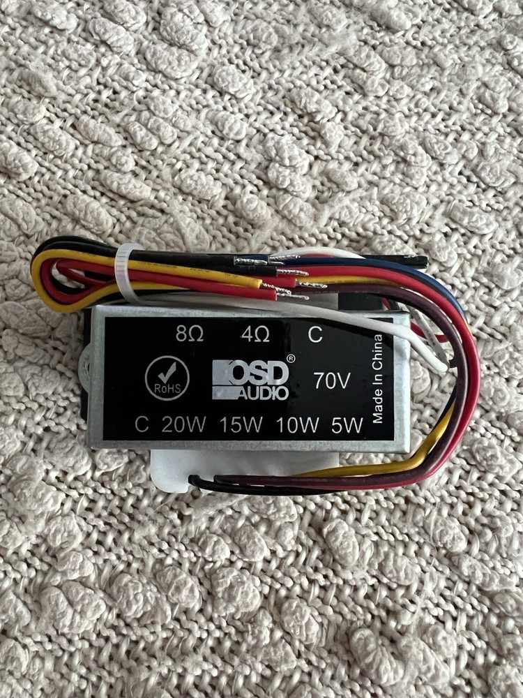 70V Commercial (20, 15, 10, 5W) Premium Quality Dist. Line Transformer. New Open