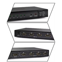 8 Port HDMI Splitter 1 in 8 Output 1 to 8 Video Splitter Ultra 4K 3D 1080P Hub
