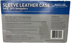 Magellan AN0113SGXXX Genuine Leather GPS Case Sleeve—5″—Black—SHIPS IN 24 HOURS—