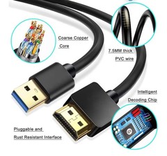 USB~HDMI Adapter Cable USB~HDMI Male~Male Cable HD 1080P Monitor Windows Only