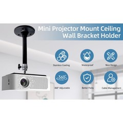 Projector Mount with 3 Sizes of Screw Adapters for Universal Compatibility
