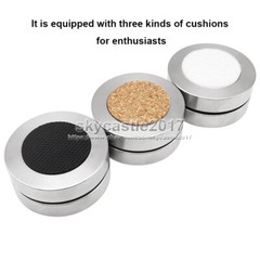 4pcs 46mm Stainless Steel Speaker Spike Pad Ball Shockproof Isolation Stand Feet