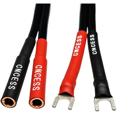 CNCESS CESS-083 Female Banana Jack to Spade Plug for Speaker Cable (Small Spade)