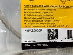 Startech N6PATCH2GR Ethernet Cable 2′ Cat6 Gray RJ45