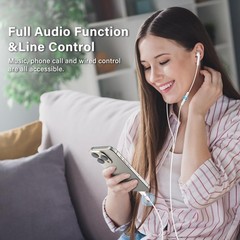 USB C to Lightning Audio Adapter, USB C Male to Female Lightning Headphone Audio