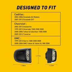 White LED License Plate Tag Light for Chevy Silverado 1500/2500/3500 1999-2013